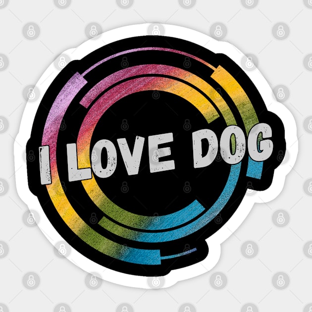 I Love Dog Sticker by Abz_Cloth